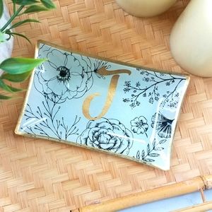 J flower trinket tray!